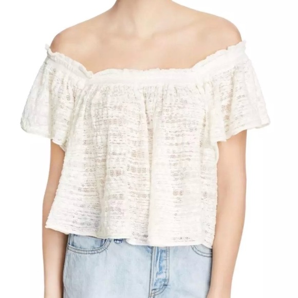 Free People Tops - Free People Thrills & Frills Off Shoulder Top